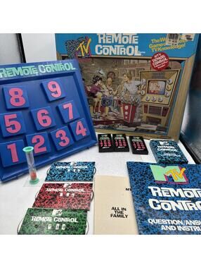 Vintage 1989 MTV Remote Control Board Game 100% Complete In Box Pressman Toys